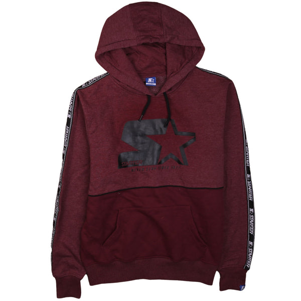 Vintage 90's Starter XXL Pullover Hoodie Burgundy Red Spellout