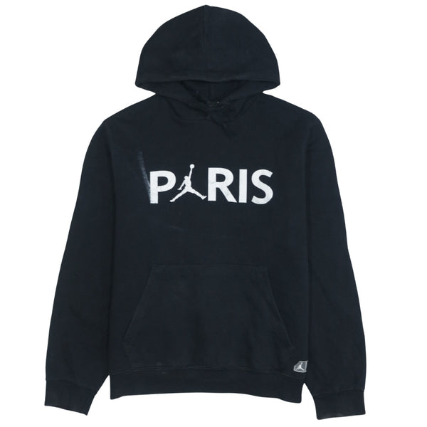 Jordan 90's Paris Pullover Hoodie Black Medium - Vintage Streetwear