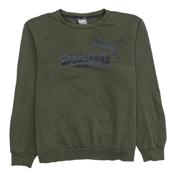 Puma 90's Spellout Crew Neck Sweatshirt Medium Green