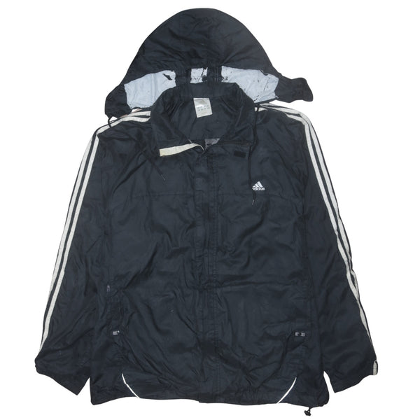 Adidas 90's Hooded Full Zip Up Hoodie XLarge Black