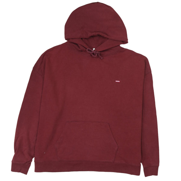 Levi's 90's Drawstring Pockets Pullover Hoodie XLarge Red