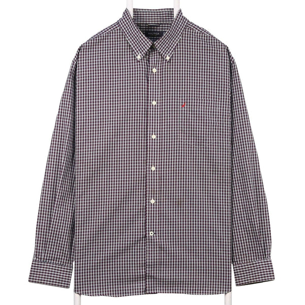 Vintage Nautica 90's Green Long Sleeve Button-Up Check Shirt XXLarge