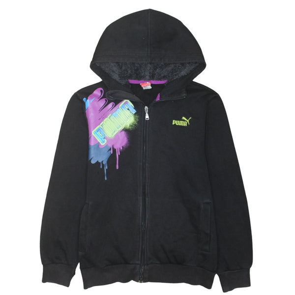 Puma 90's Lightweight Full Zip Up Hoodie XLarge Black