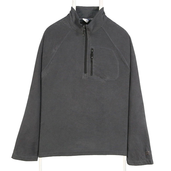 Starter 90's Vintage Grey Fleece Jumper Men's Large Quarter Zip