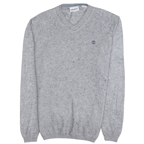 Timberland 90's Lightweight V Neck Sweatshirt Medium Grey