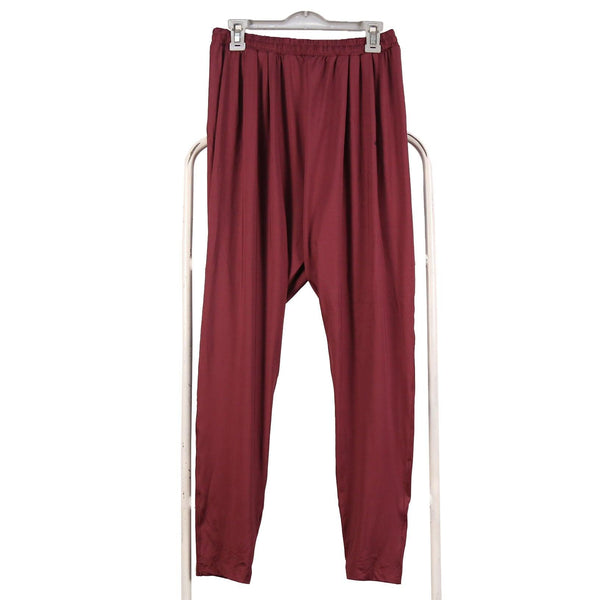 Adidas Vintage 90's Burgundy Red Nylon Joggers Elastic Waist Small