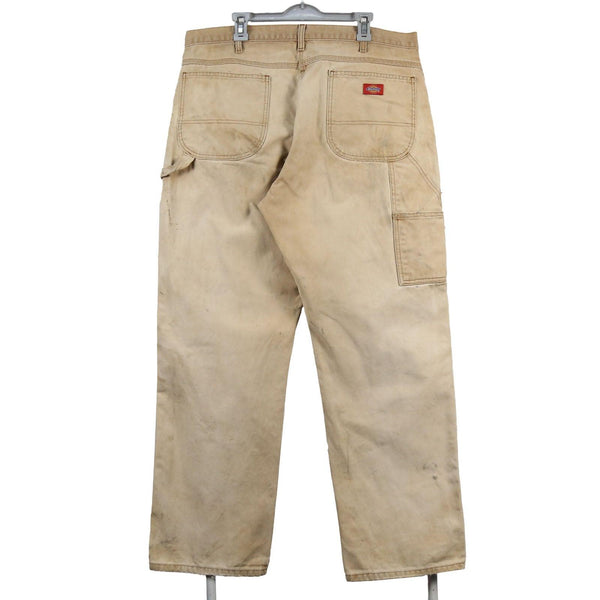 Dickies Men's 90s Beige Cream Carpenter Denim Trousers Pants 38