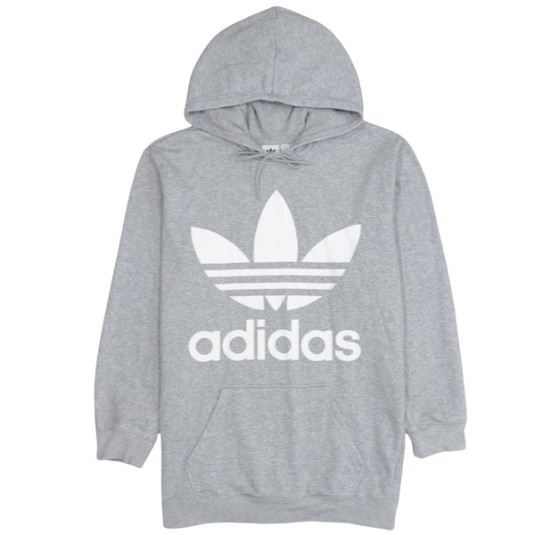 Adidas 90's Spellout Pullover Hoodie Medium Grey