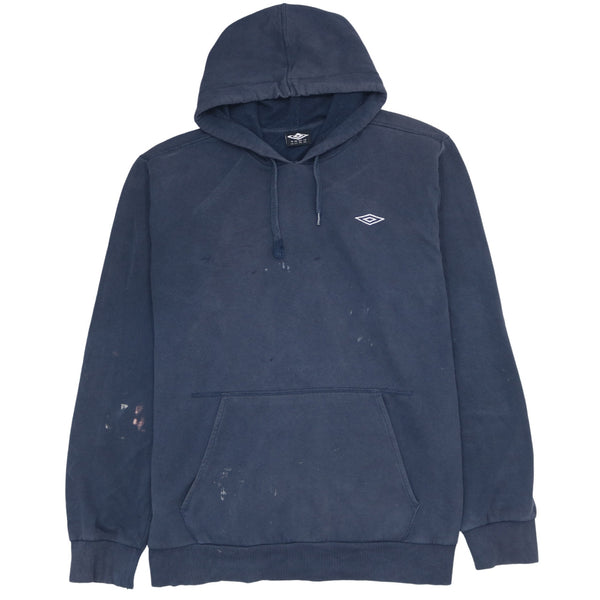 Vintage 90's Umbro Navy Blue XXLarge (2XL) Pullover Hoodie with Drawstring Pockets