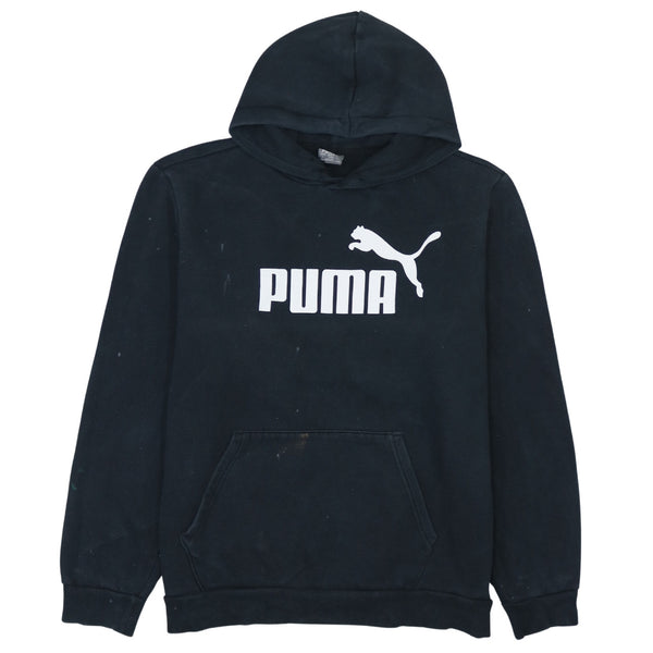 Puma 90's Spellout Pullover Hoodie Large Black