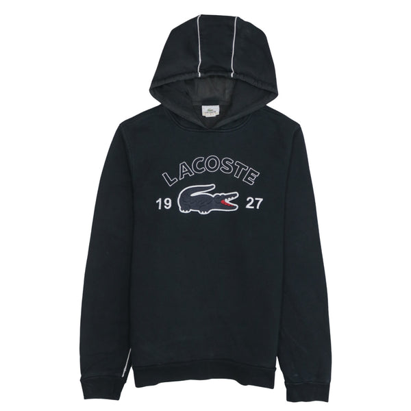 Lacoste 90's Spellout Pullover Hoodie Small  Black