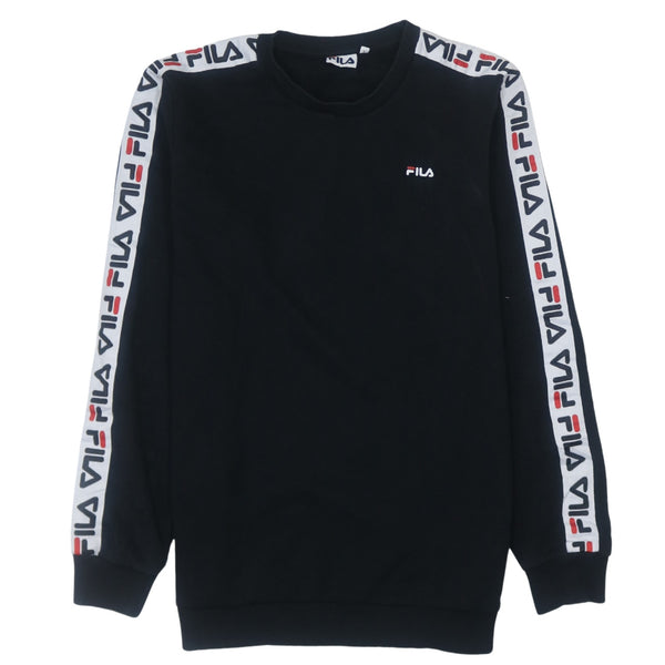 Fila 90's Vintage Lightweight Crew Neck Sweatshirt Men's Large Black