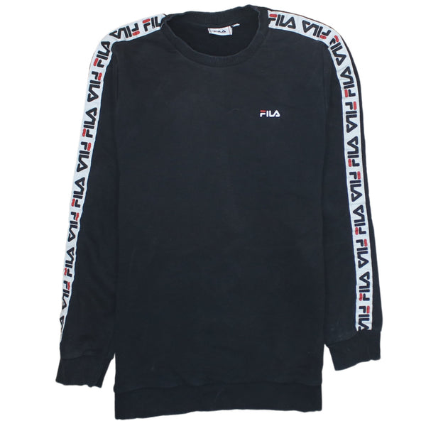 Fila 90's Lightweight Crew Neck Sweatshirt Small Black