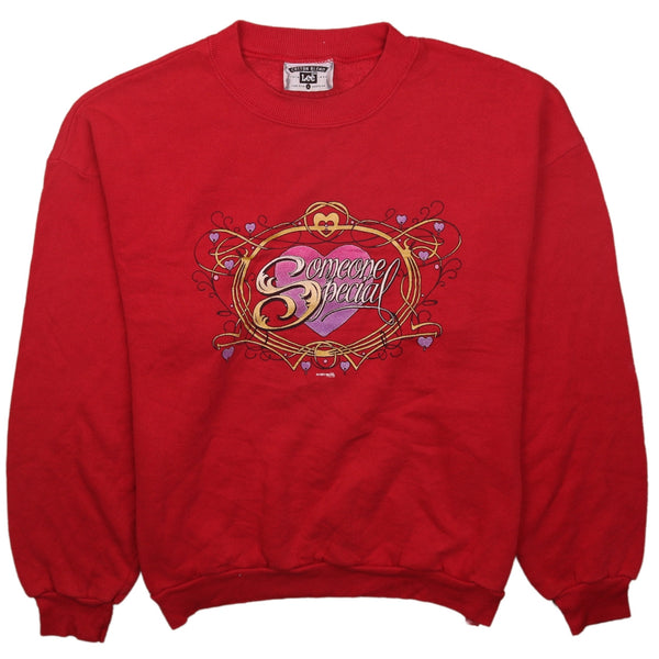 Vintage Lee 90s Mens Large Red Crewneck Sweatshirt, Heavyweight Style