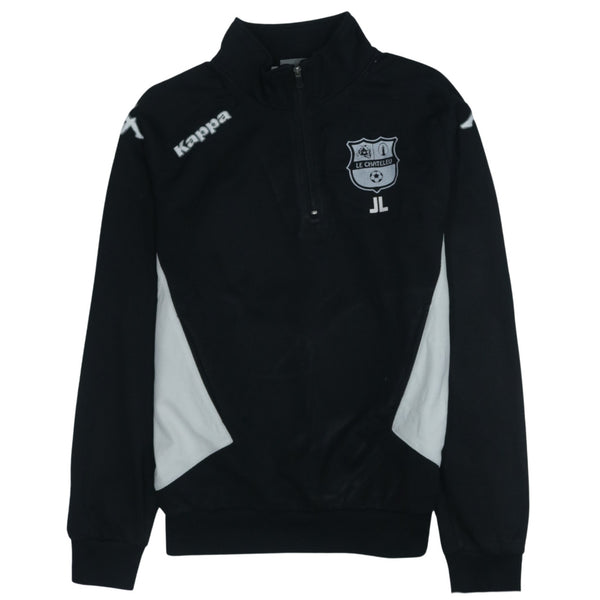 Kappa 90's Vintage Lightweight Quarter Zip Sweatshirt Men's Small Black