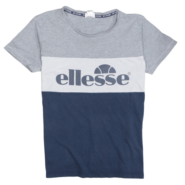 Ellesse 90's Spellout Short Sleeves T Shirt Medium Grey
