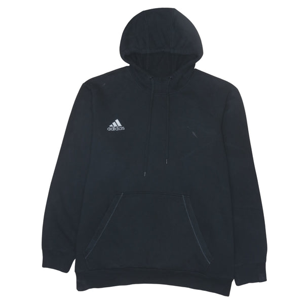 Adidas 90's Drawstring Pockets Pullover Hoodie XXLarge (2XL) Black