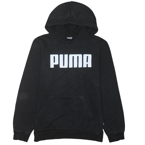 Puma 90's Spellout Pullover Hoodie Large Black