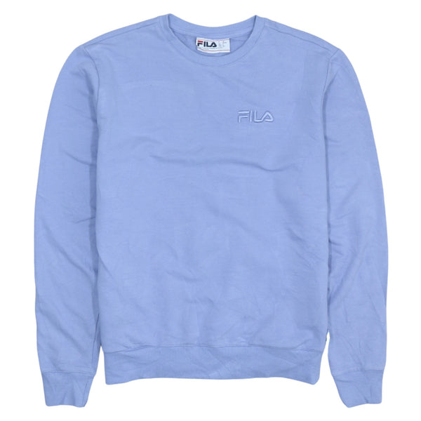 Fila 90's Vintage Blue Heavyweight Crew Neck Sweatshirt Mens Small