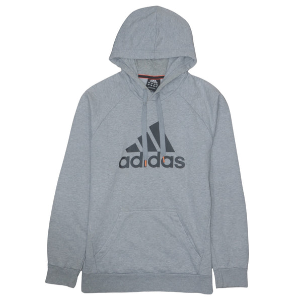 Adidas Vintage 90's Spellout Pullover Hoodie Grey Men's Small