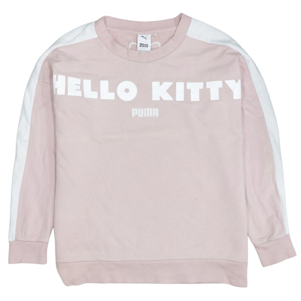 Puma 90's Hello Kitty Crew Neck Sweatshirt Medium Pink