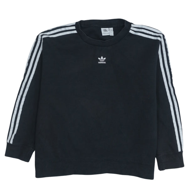 Adidas 90's Vintage Crew Neck Sweatshirt Medium Black Casual Style