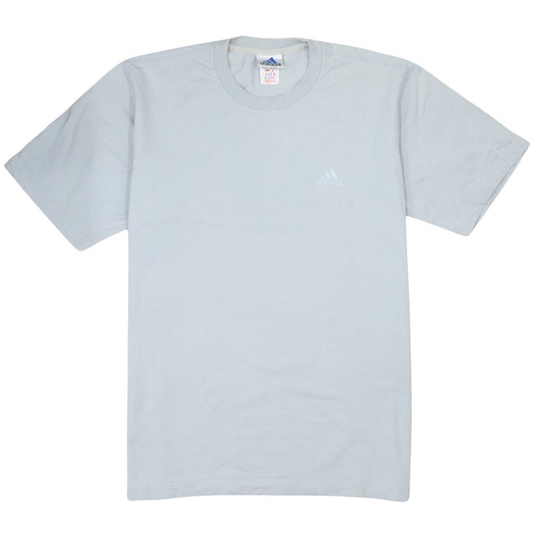 Adidas Vintage 90's Large Grey Crew Neck T-Shirt Short Sleeves