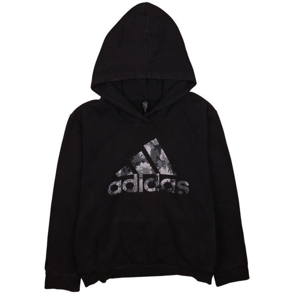 Adidas 90's Vintage Black Spellout Pullover Hoodie Women's Large
