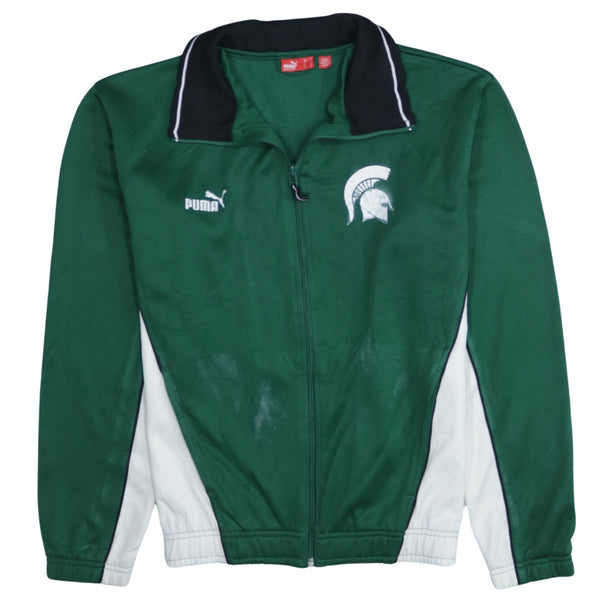 Puma 90's Lightweight Full Zip Up Sweatshirt Small Green