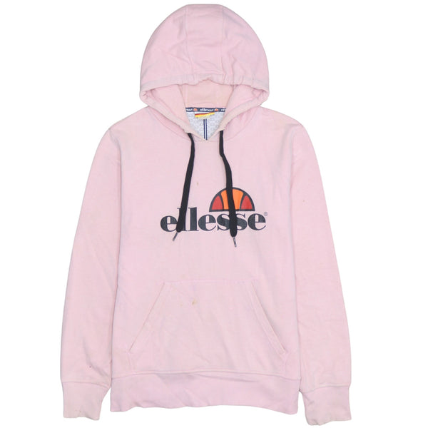 Ellesse 90's Spellout Pullover Hoodie Medium  Pink