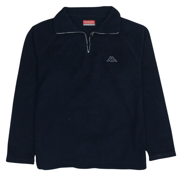 Kappa 90's Hiking Warm Quarter Zip Fleece Jumper Medium  Navy Blue