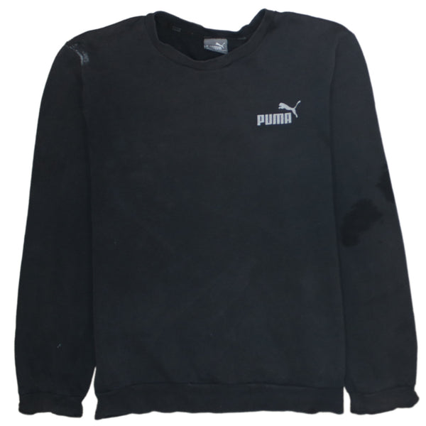 Puma 90's Lightweight Crew Neck Sweatshirt Small Black