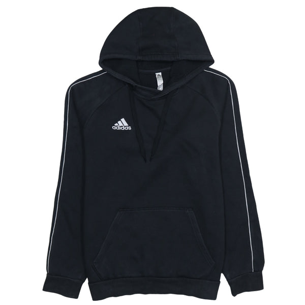 Adidas 90's Drawstring Pockets Pullover Hoodie Small Black
