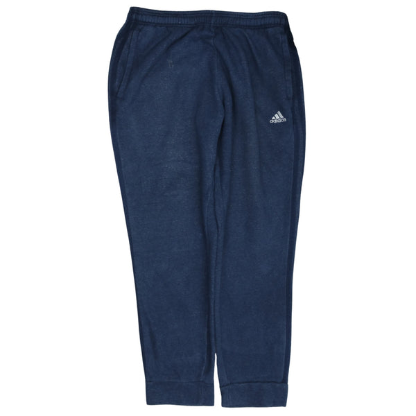 Adidas 90's Navy Blue Joggers with Elasticated Waistband & Drawstrings, Men's Large