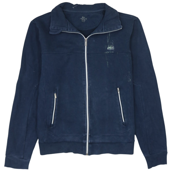 Lacoste 90's Navy Blue Lightweight Full Zip Sweatshirt Small