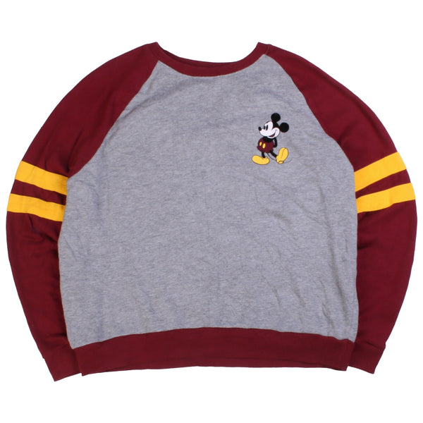 Disney Vintage Mickey Mouse Grey Crewneck Sweatshirt Women XS