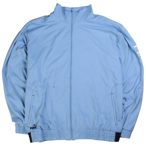 Puma Men's Full Zip Up Blue Windbreaker Jacket XXLarge 2XL, Hooded