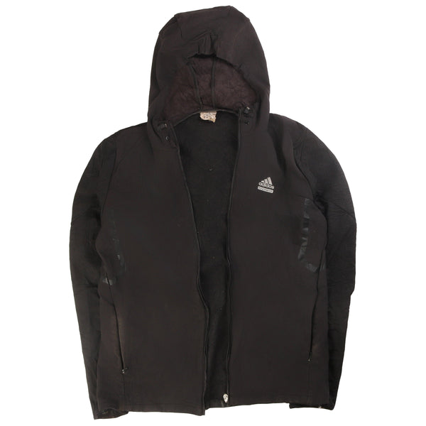 Adidas Men's Medium Black Tech Fit Windbreaker Jacket Zip Issue