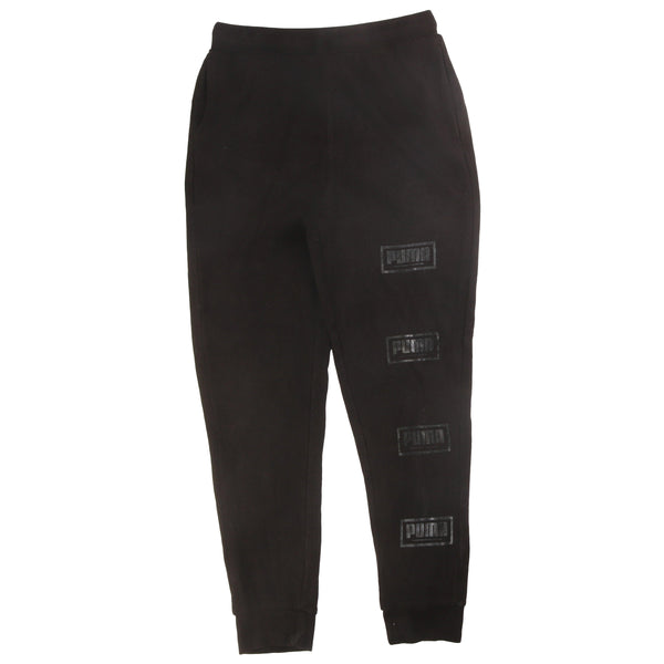 Puma Women's Vintage Joggers Sweatpants Large Black Drawstring Waist