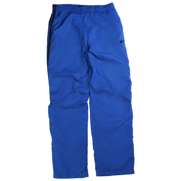 Starter XL Woman's Vintage Blue Nylon Joggers - Elasticated & Comfy