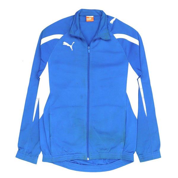 Puma 90's Fleece Retro Track Jacket XXLarge 2XL Blue Zip Up