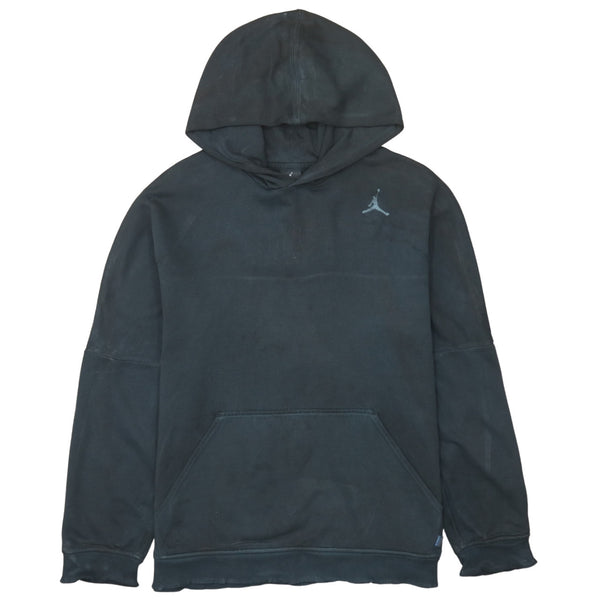 Vintage Jordan 90's Black Pullover Hoodie XL with Drawstring Pockets