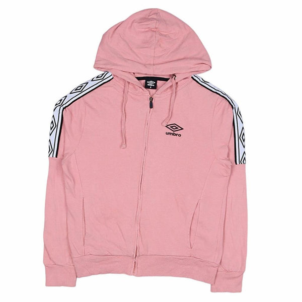 Umbro 90's Women's Medium Pink Spellout Zip Up Hoodie