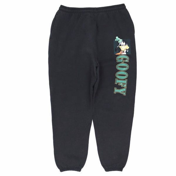Disney 90's Goofy Black Joggers Trousers Men's 28x30 Drawstring Waist