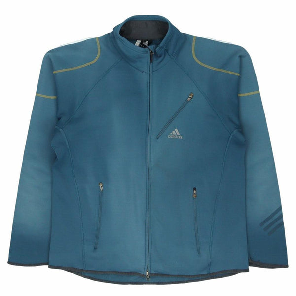 Adidas Women's 90s Blue Spellout Zip Up Windbreaker XLarge