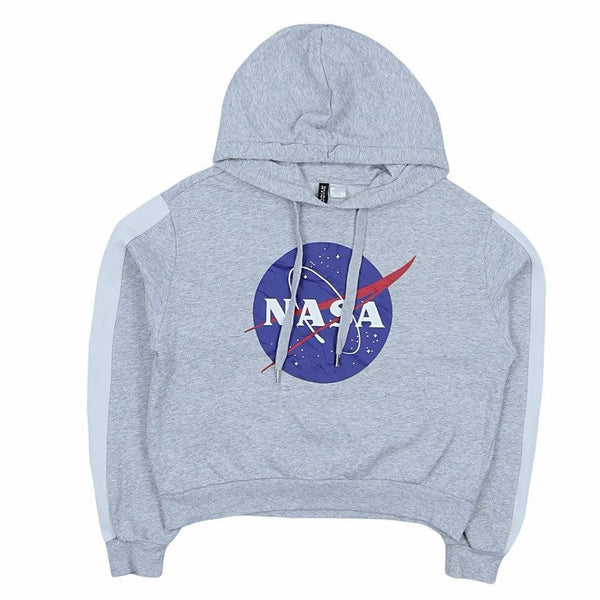 DIVIDCD 90's NASA Logo Grey Hoodie Men’s Small Vintage Pullover