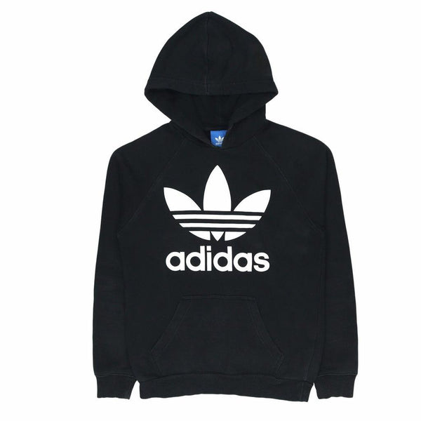 Adidas 90s Spellout Pullover Hoodie Black XSmall Vintage B Grade
