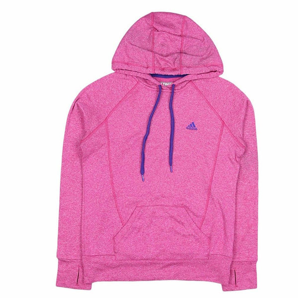 Adidas Vintage 90's Pink Spellout Hoodie Medium Pullover Sweatshirt