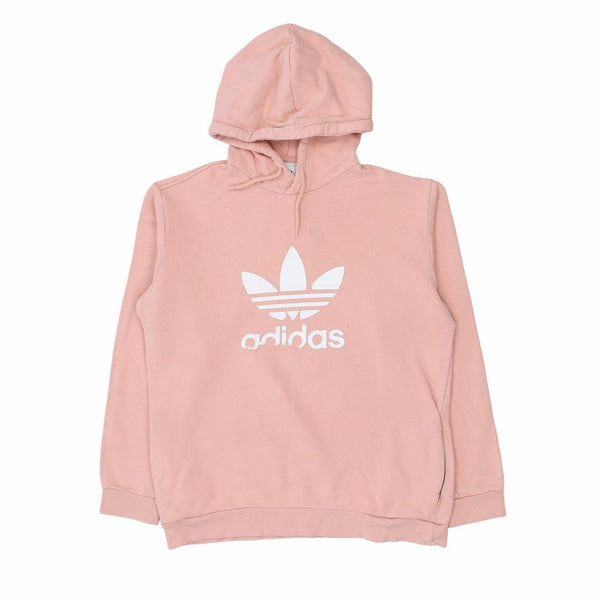 Adidas 90s Pink Spellout Hoodie Men's Medium Vintage Style Pullover