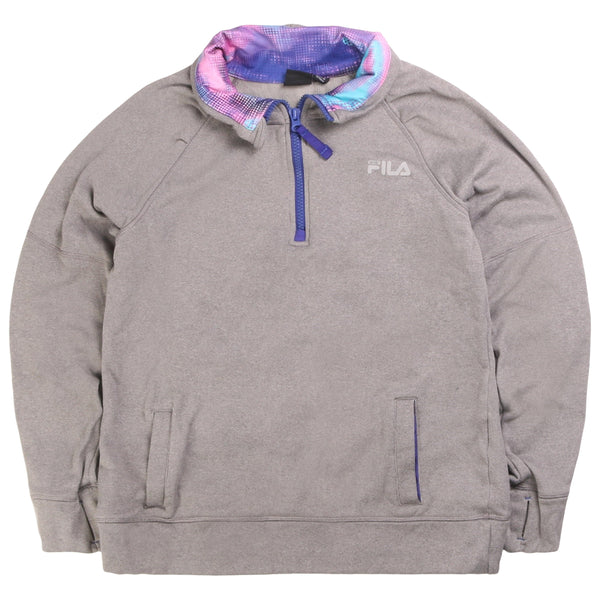 Fila  Quarter Zip Sweatshirt XLarge Grey